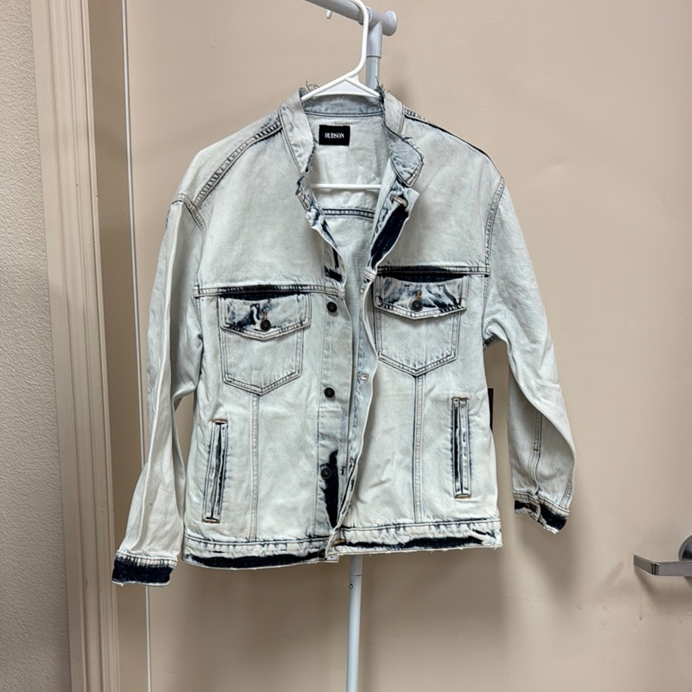 Hudson Light Blue Frayed Denim Jacket